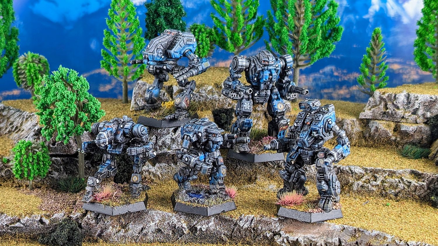 Battletech Clan Ghost Bear Alpha Galaxy Viper (Dragonfly), Mad Dog (Vulture), Ice Ferret (Fenris), Gargoyle (Man O' War), Hellbringer (Loki)