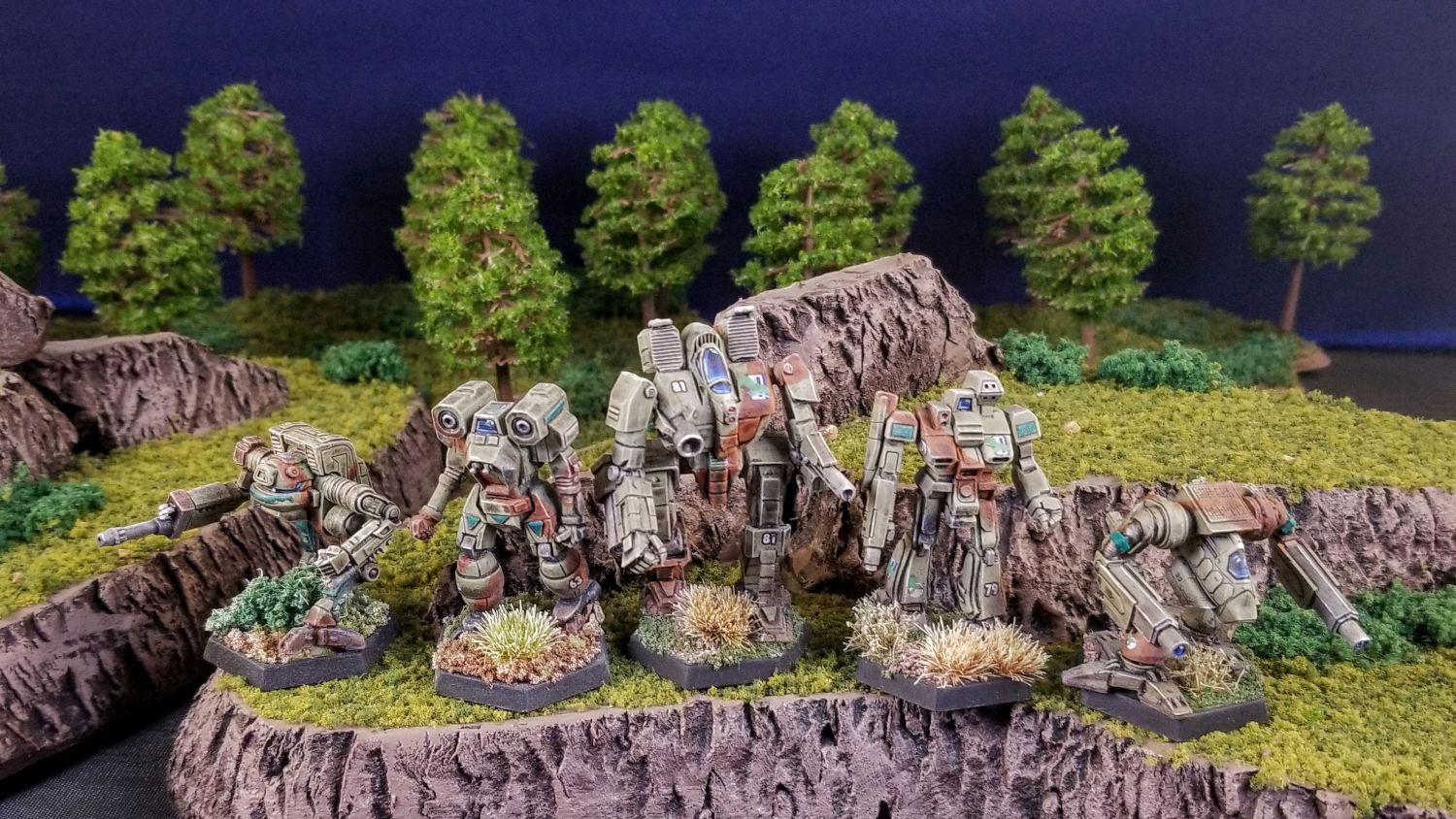 Battletech Clan Jade Falcon Gamma Galaxy it Fox, Hunchback IIC, Wakazashi, Conjurer, Nova