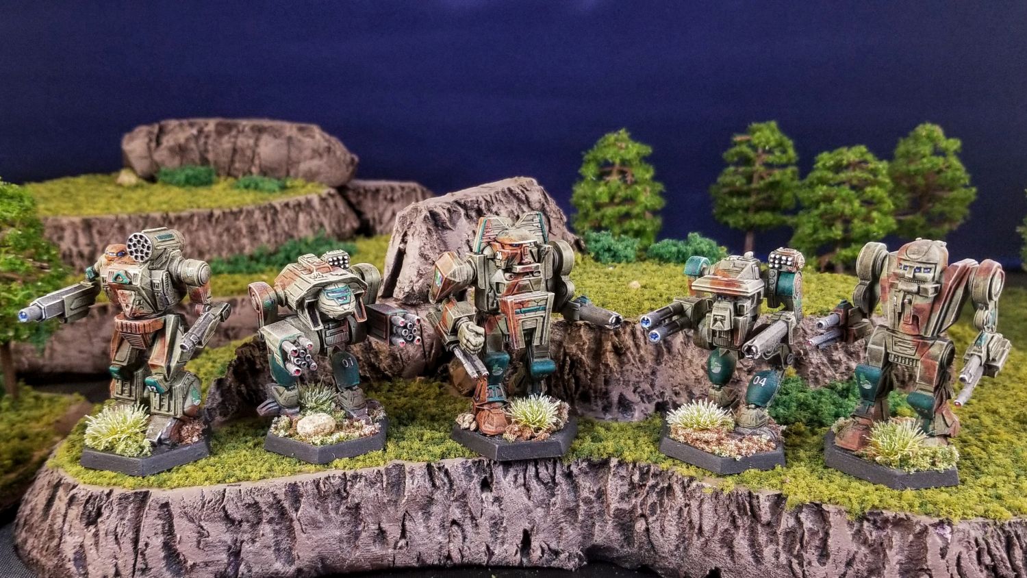 Battletech Clan Jade Falcon Gamma Galaxy Summoner, Dire Wolf, Executioner, Warhawk, Gargoyle
