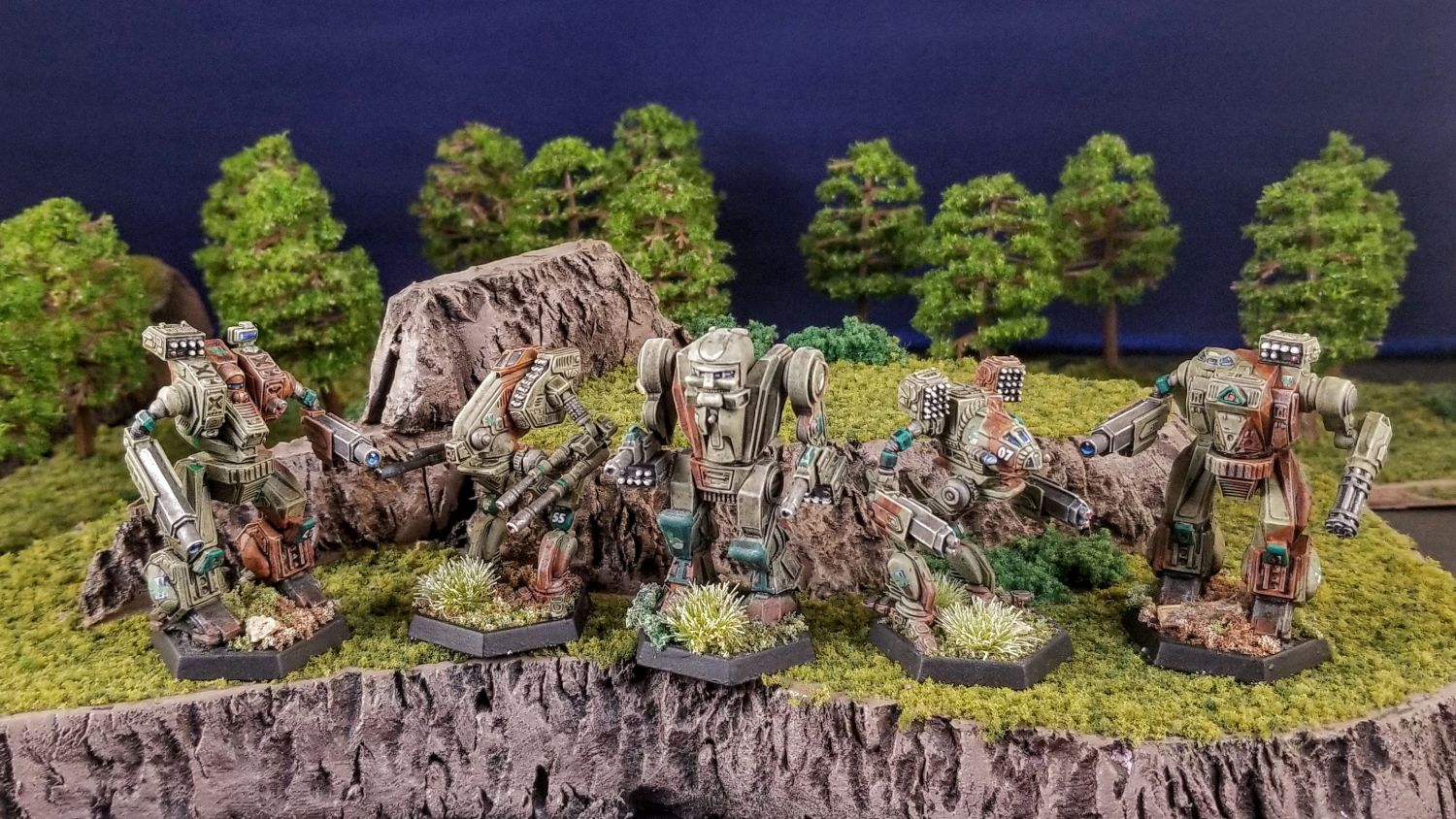 Battletech Clan Jade Falcon Gamma Galaxy Hellbringer, Mad Dog, Gargoyle, Timber Wolf, Summoner