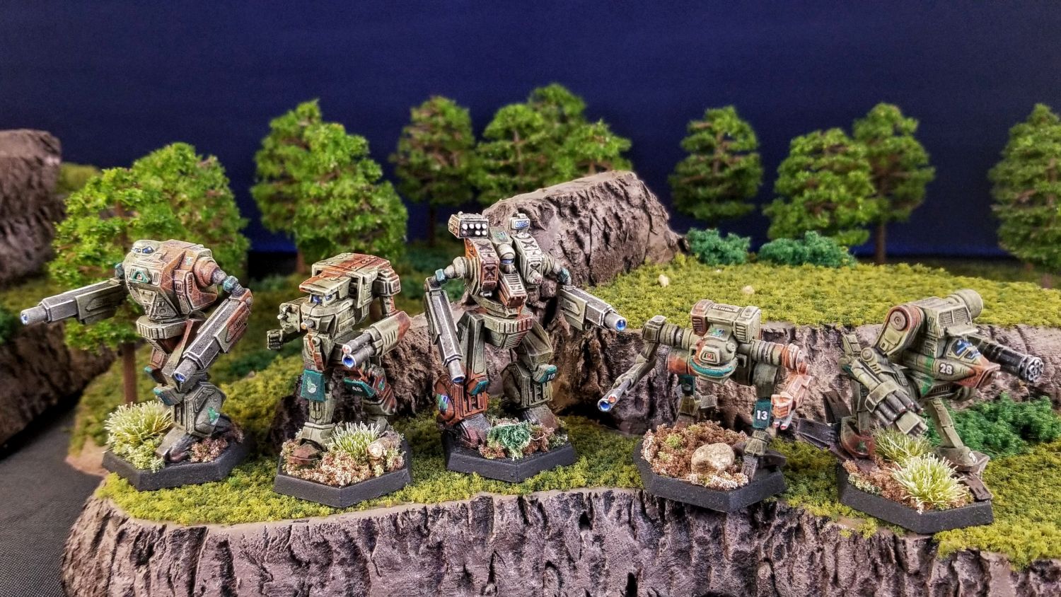 Battletech Clan Jade Falcon Gamma Galaxy Summoner, Ice Ferret, Hellbringer, Kit Fox, Storm Crow