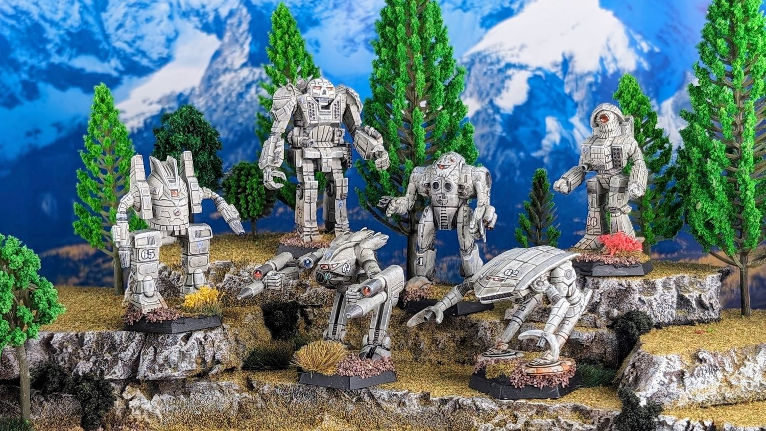 Battletech ComStar Com Guard Crockett, Nightstar, Atlas, King Crab, Pillager, Cyclops