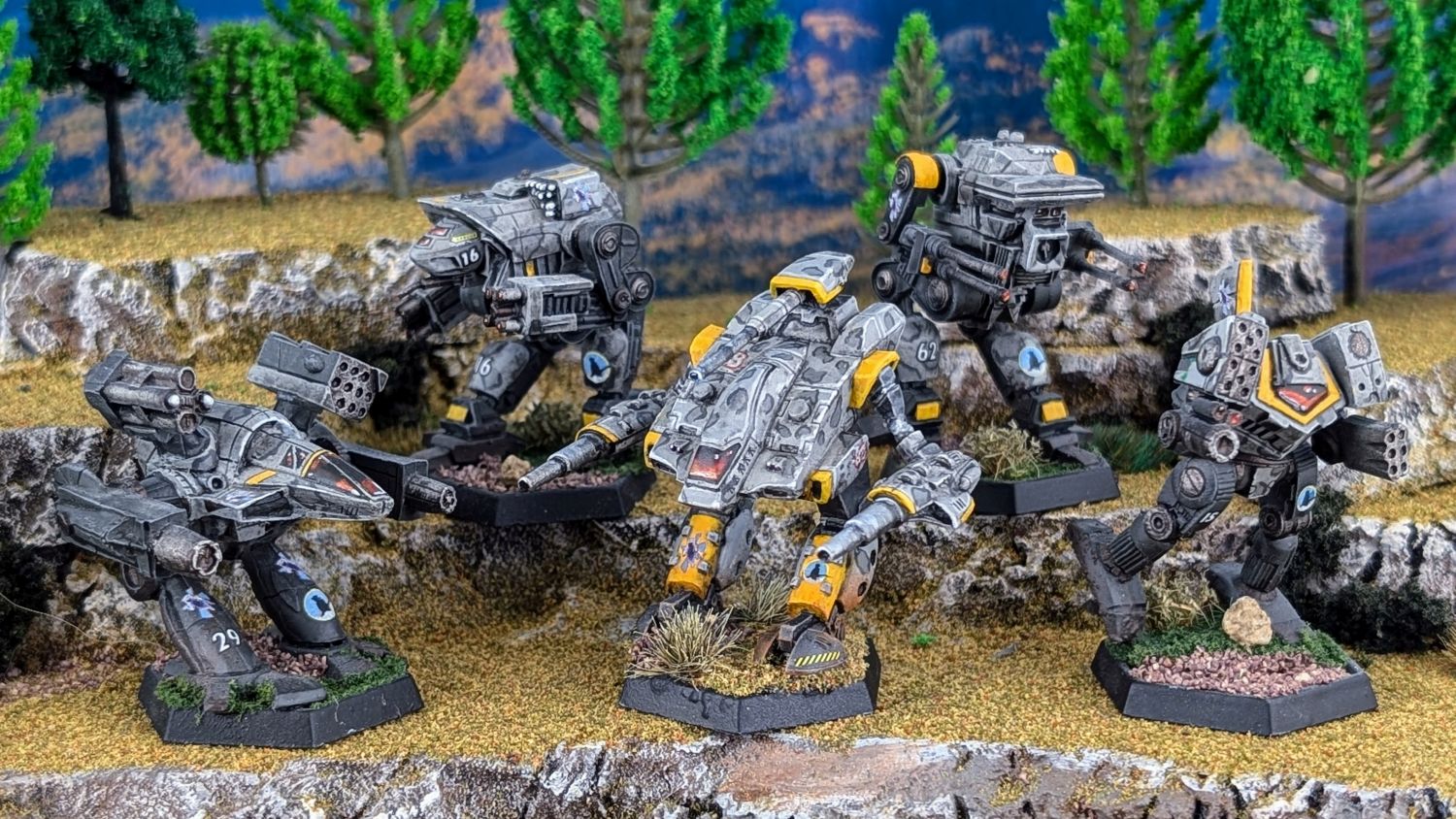 Battletech Clan Smoke Jaguar Delta Galaxy Ebon Jaguar, Dire Wolf, Stone Rhino, Warhawk, Huntsman