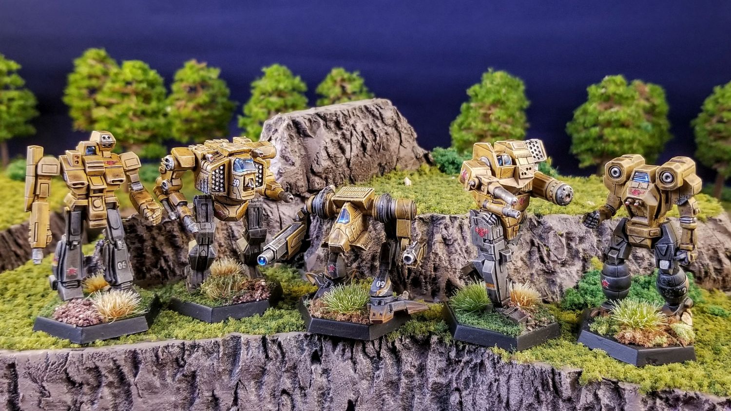 Battletech Clan Wolf Beta Galaxy Conjurer, Woodsman, Nova, Orion IIC, Hunchback II