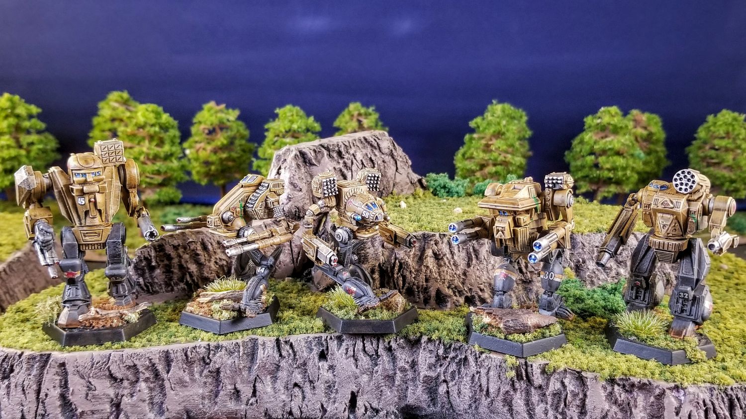 Battletech Clan Wolf Beta Galaxy Gargoyle, Mad Dog, Timber Wolf, Warhawk, Summoner