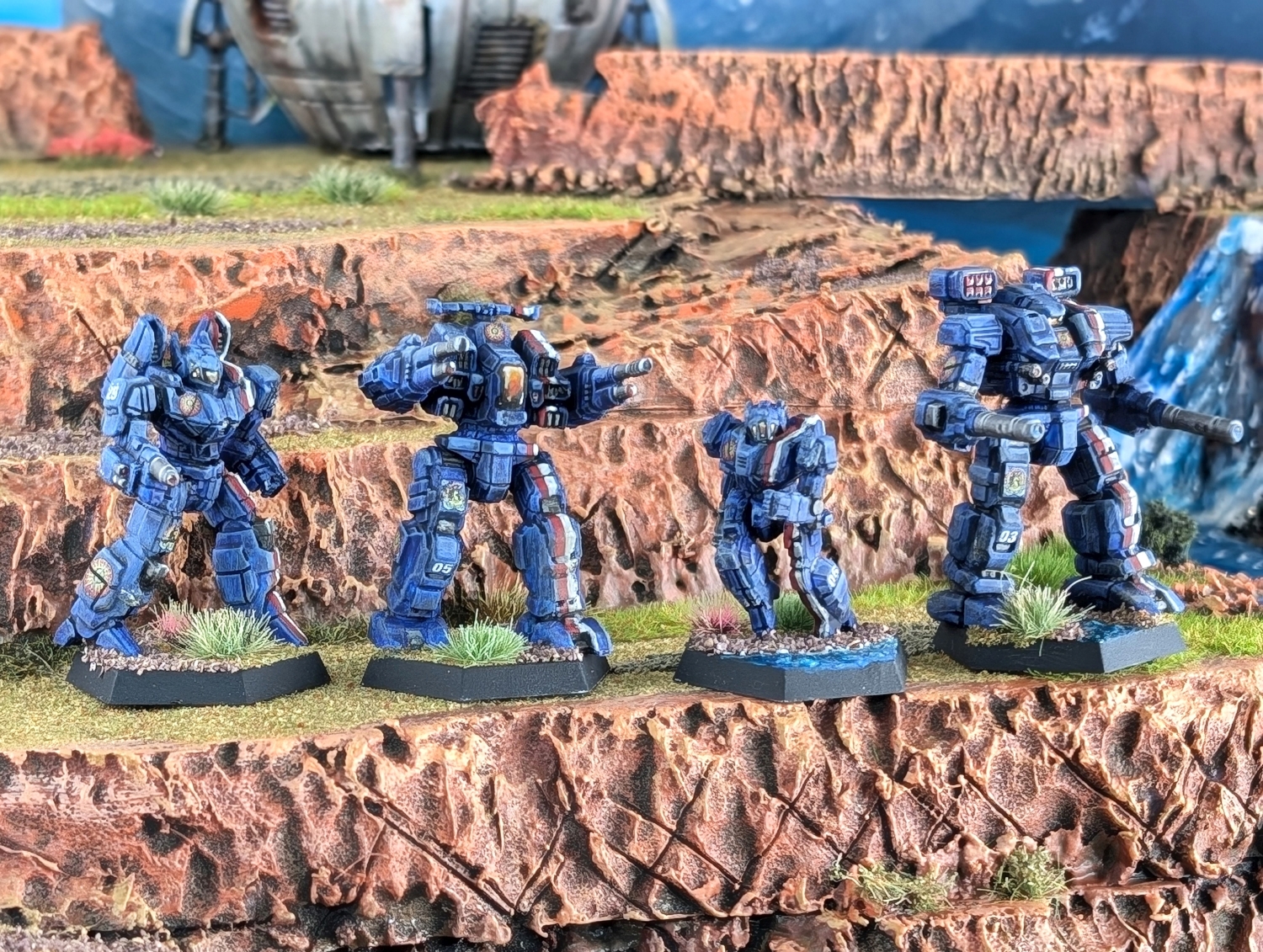 Battletech Davion Federated Suns AFFS 1st Davion Guards Phoenix Hawk, Rifleman, Wasp, Warhammer