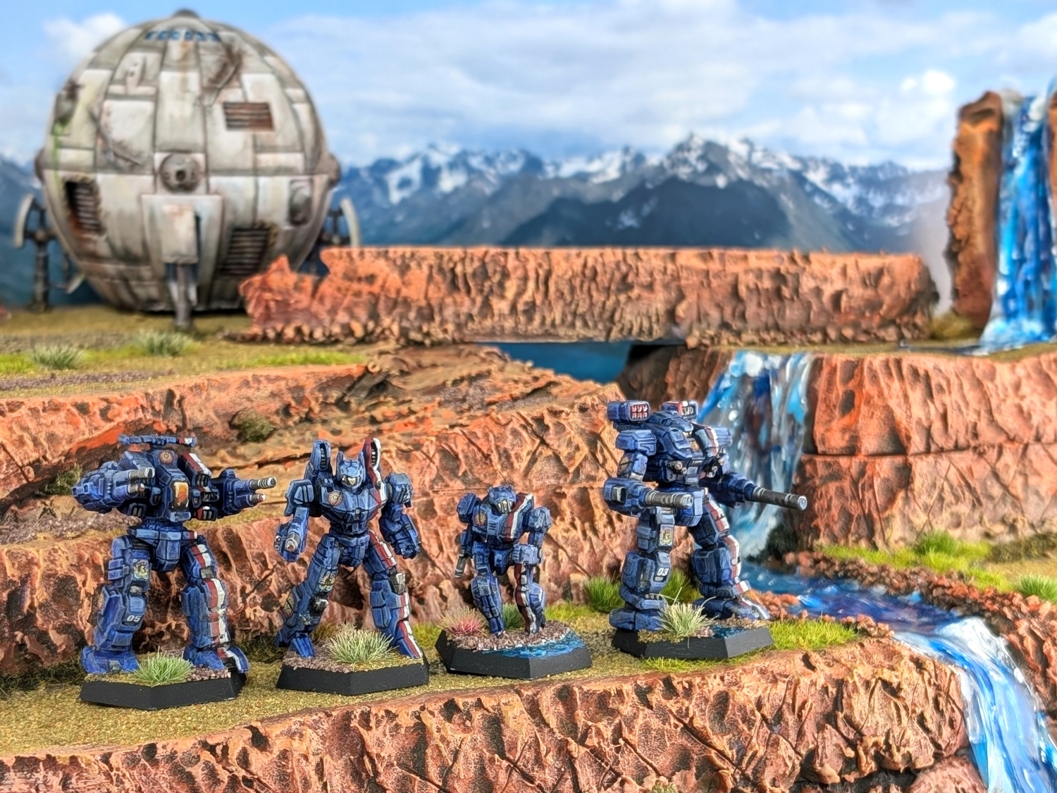 Battletech Davion Federated Suns AFFS 1st Davion Guards Rifleman, Phoenix Hawk, Wasp, Warhammer
