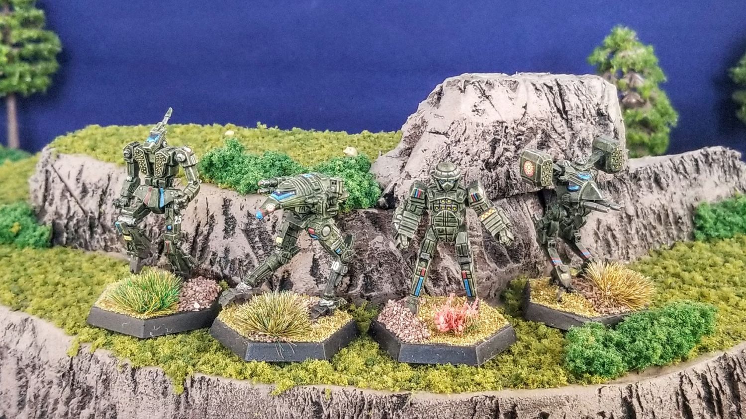 Battletech Davion Federated Suns AFFS 7th Crucis Lancers Lance - Stinger, Raven, Commando, Locust