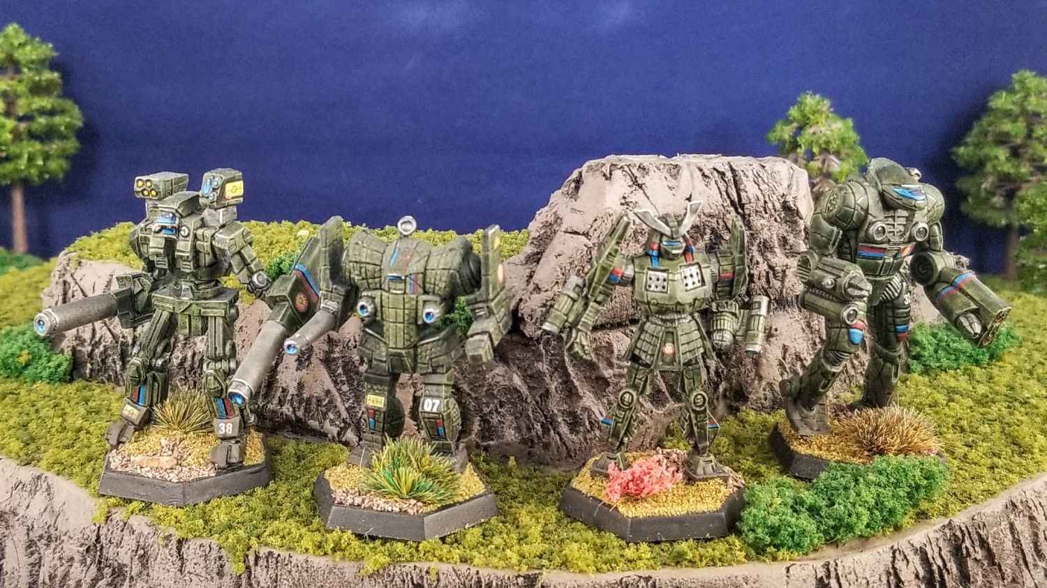 Battletech Davion Federated Suns AFFS 7th Crucis Lancers Warhammer, Awesome, Hatamoto-Chi, Thunder hawk