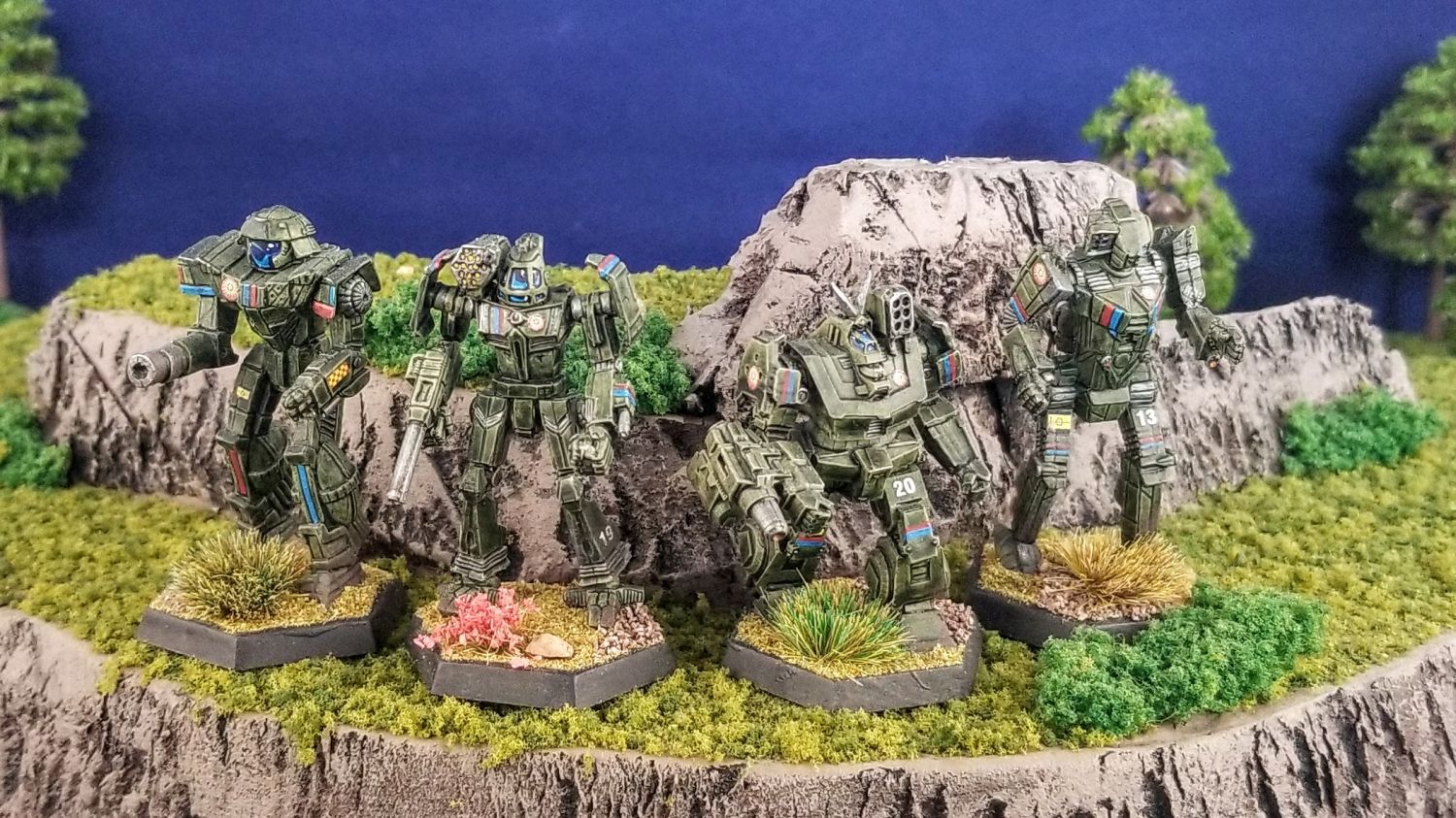 Battletech Davion Federated Suns AFFS 7th Crucis Lancers Victor, Griffin, Wolverine, Grasshopper
