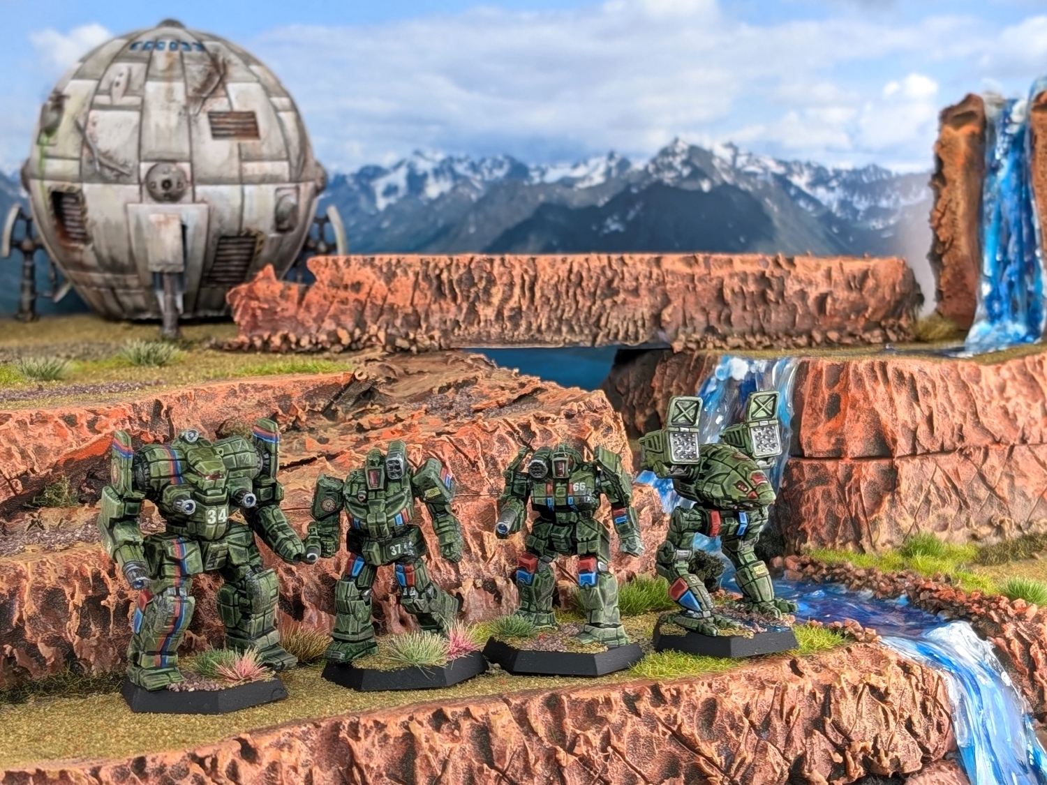 Battletech Davion Federated Suns AFFS 7th Crucis Lancers Awesome, Wolverine, Griffin, Catapult