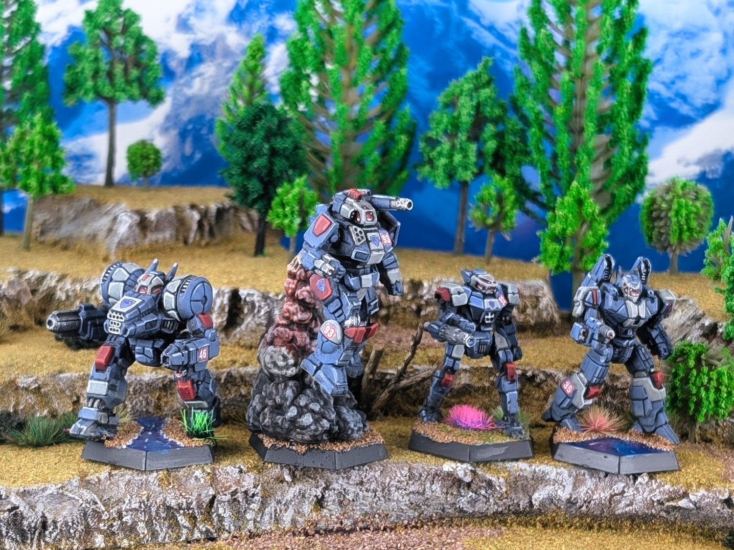 Battletech Free Rasalhague Republic FRR 1st Drakons Shadow Hawk, Phoenix Hawk, Panther, Dragon