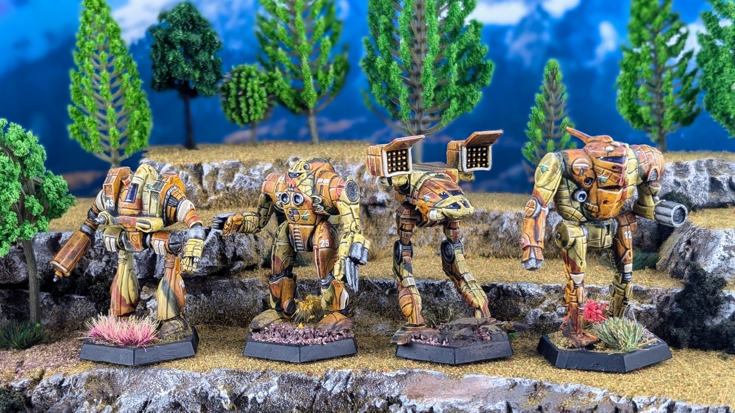 Battletech Liao Capellan Confederation CCAF 4th Confederate Reserve Cavalry Cataphract, Pillager, Catapult, Striker