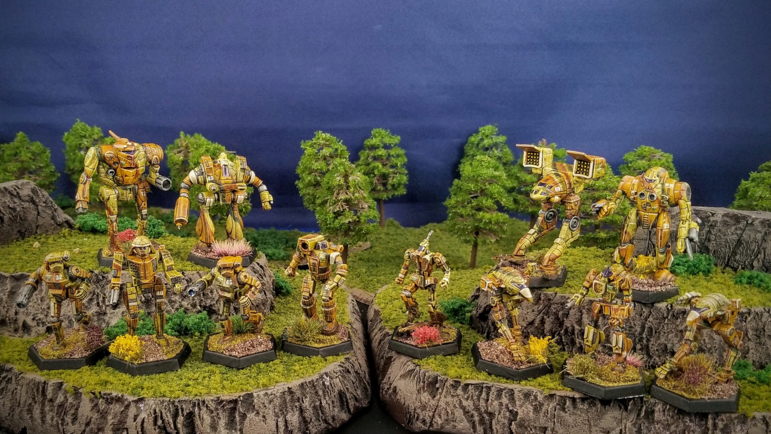 Battletech Liao Capellan Confederation CCAF 4th Confederate Reserve Cavalry Cataphract, Pillager, Catapult, Striker