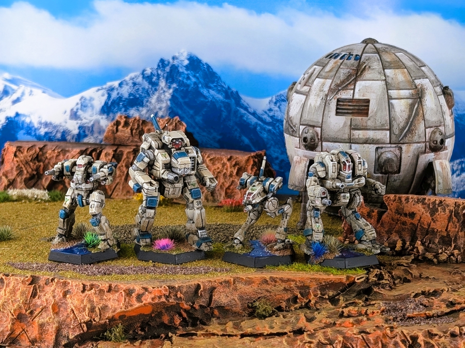 Battletech CCAF Warrior House Lu Sann Blackjack, Cyclops, Locust, Cataphract