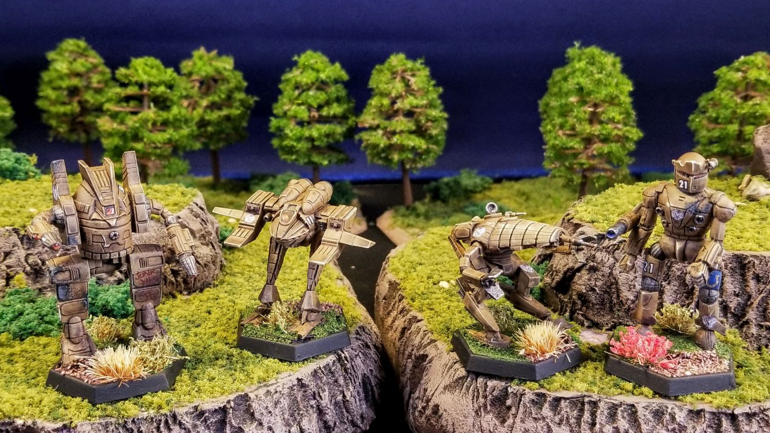 Battletech Rhonda Snord's Irregulars Samuel 'Shorty' Sneede, Crockett. Daniel Trump, Champion. Marleen Danules, Crab. Carter Malvinson, Black Knight