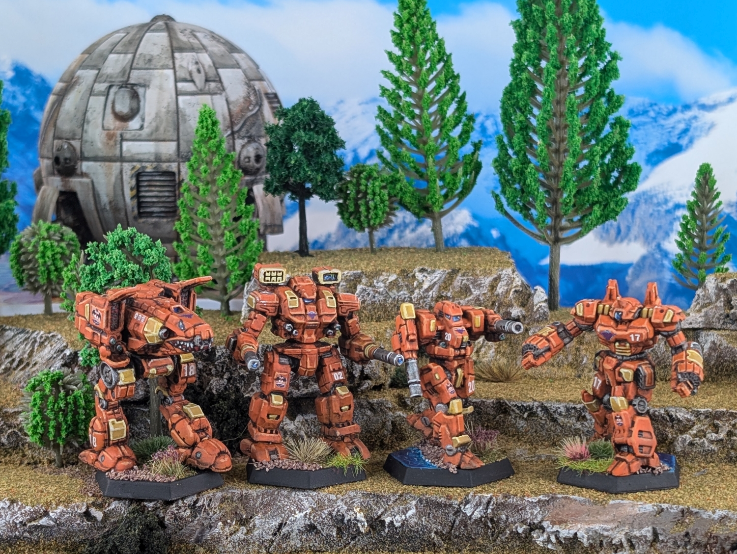 Battletech Marik Free Worlds League FWLM Rolling Thunder Stalker, Warhammer, Blackjack, Crusader