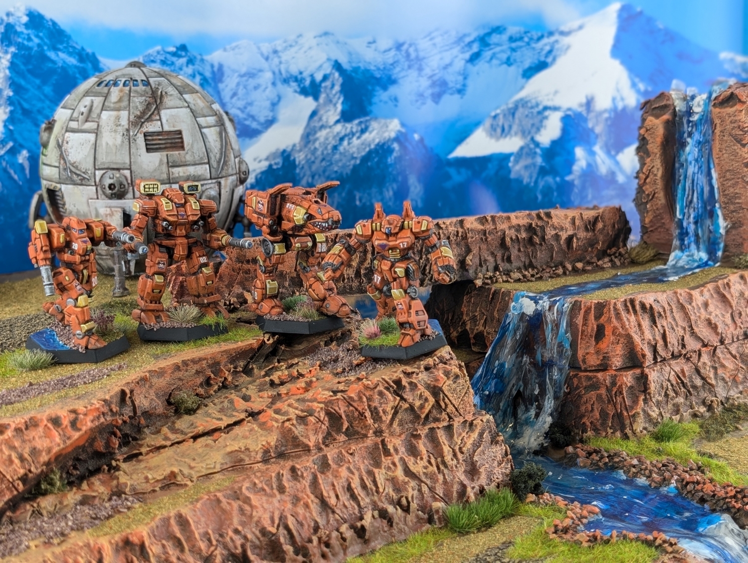 Battletech Marik Free Worlds League FWLM Rolling Thunder Stalker, Warhammer, Blackjack, Crusader