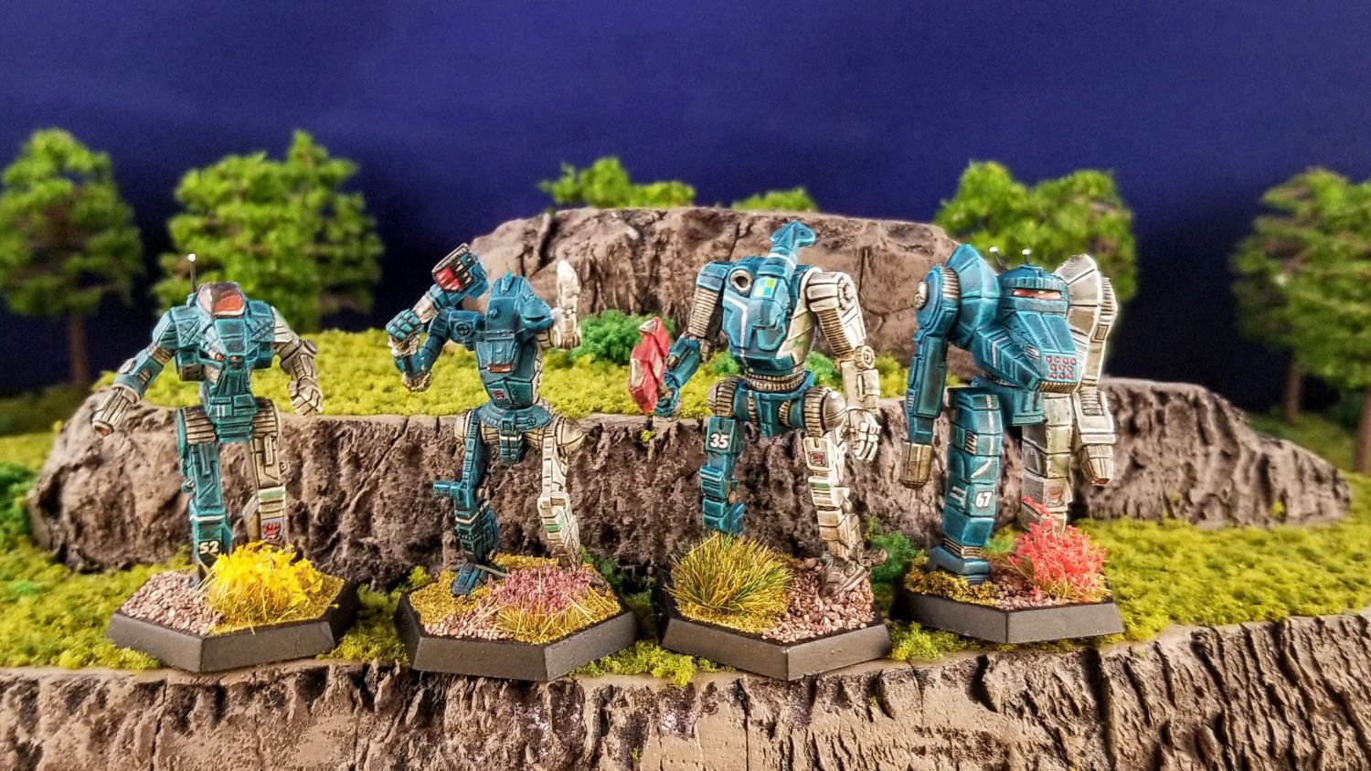 Battletech Steiner Lyran Commonwealth Buena Training Battalion Assassin (ASN-21), Hatchetman (HCT-3F), Axman (AXM-1N), Dragon (DRG-1N)
